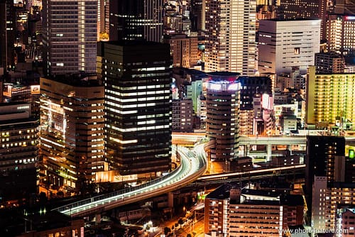 Traffic Nightscape Osaka | FE 70-200 f2.8 GM @ 2 sec, f8