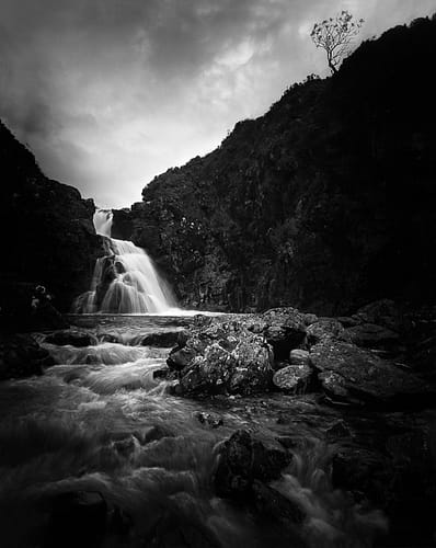 Waterfall near Sligachan | Rodenstock Grandagon 65 mm | f32 | Trix 320 4x5 inch Large Format B&W Film